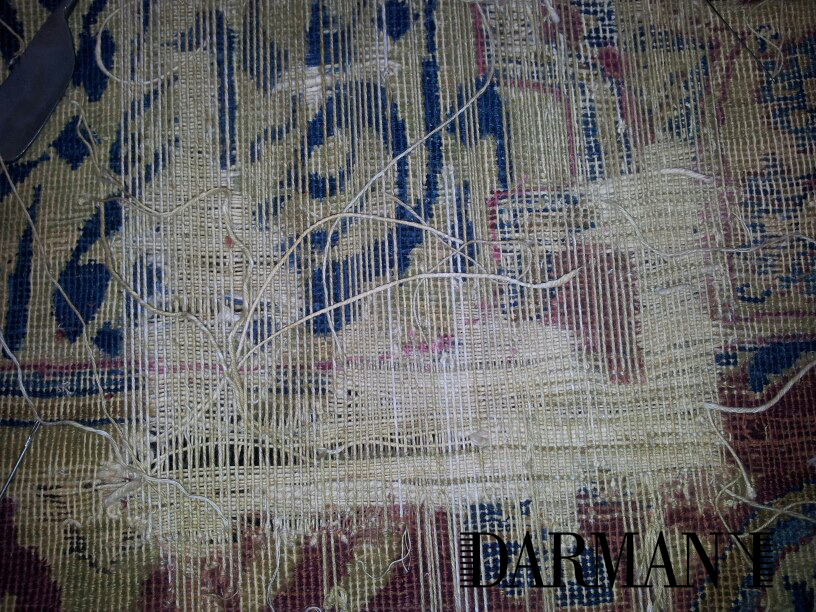 Complete Repair and Restoration of Persian Kerman from ca 1850